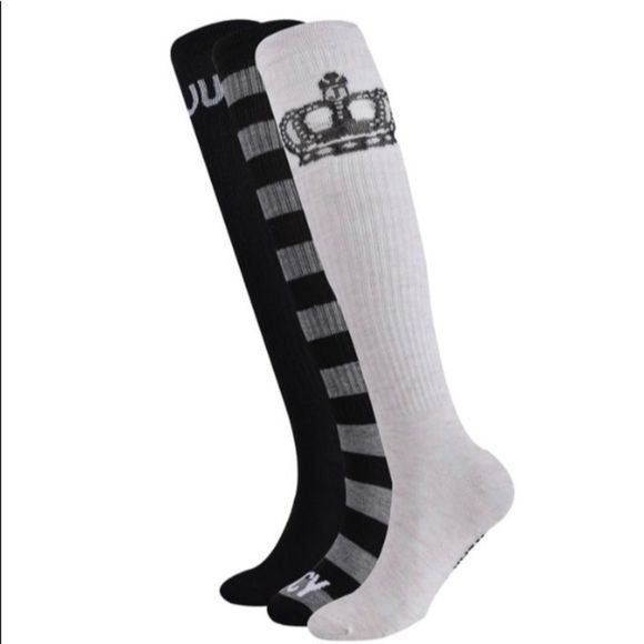 NWT JUICY COUTURE KNEE LENGTH SOCKS - Picture 1 of 4